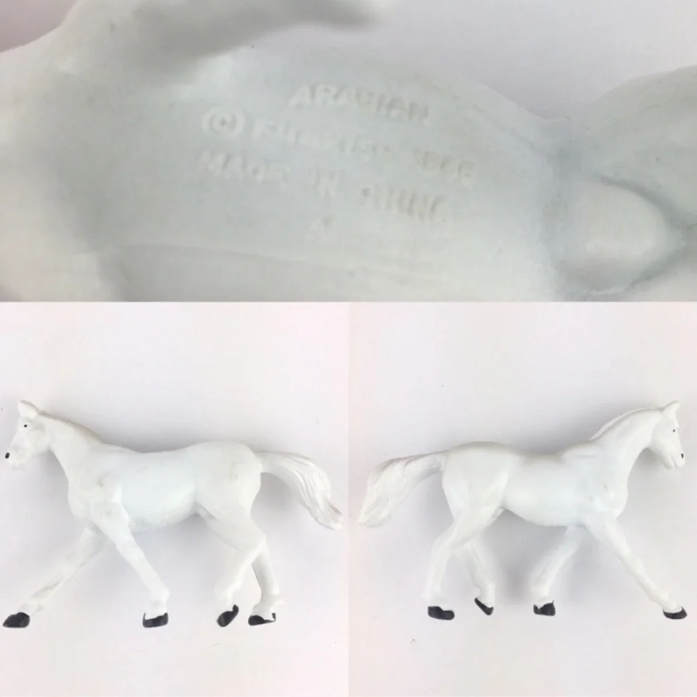 VINTAGE Horses Carry Case 6 Figurines 90s FunRise Plastic Toys Western Ranch